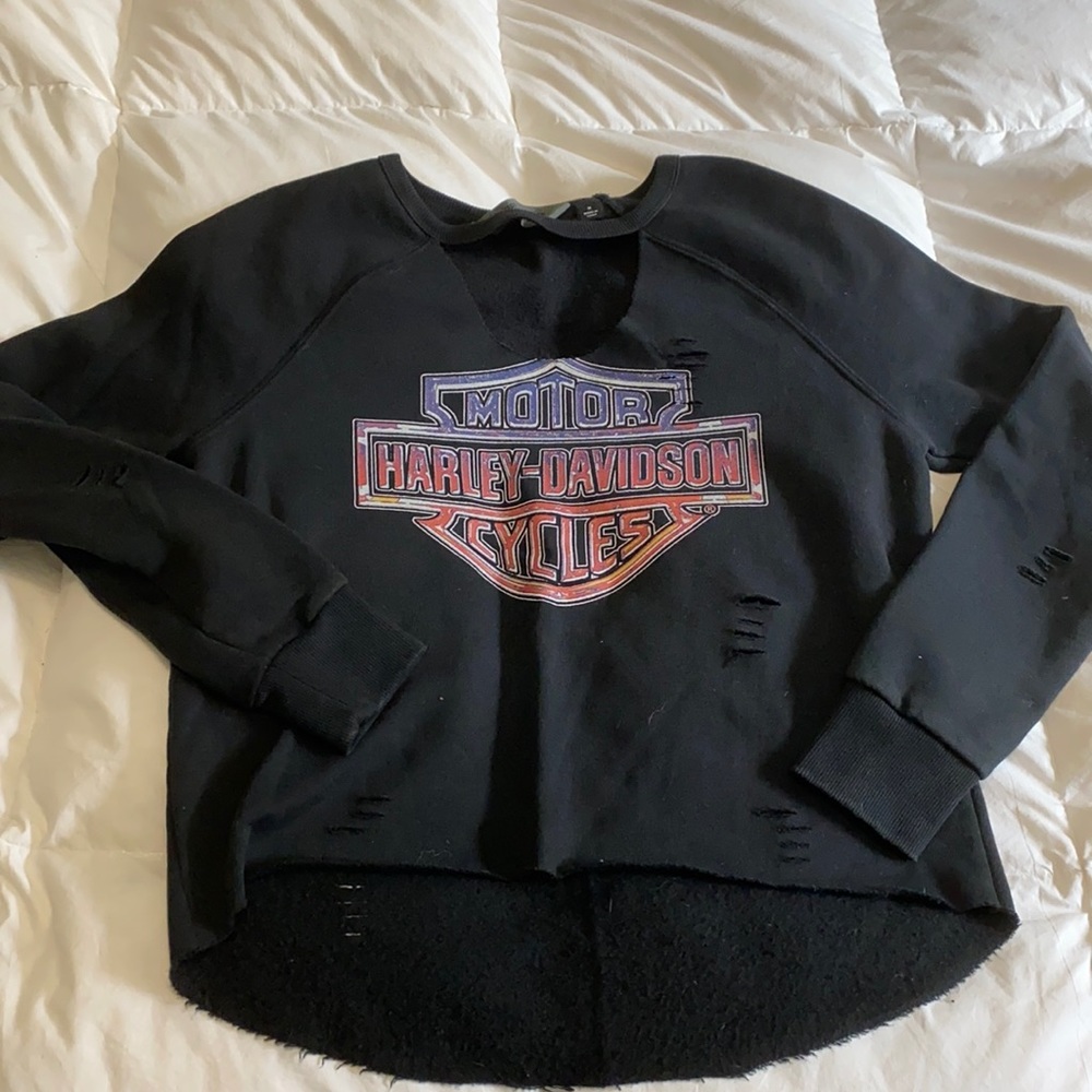 Harley Davidson cropped sweatshirt